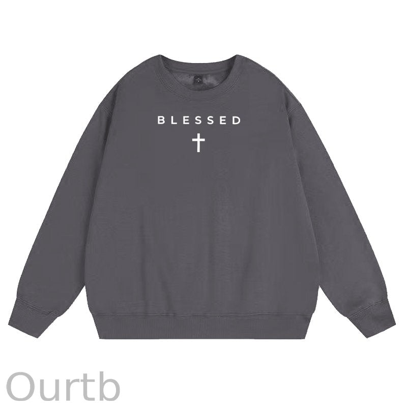 Cross Blessed 100% Cotton Fleece Sweatshirt
