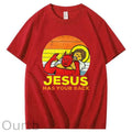 Jesus Has Your Back  Pattern Print 100%Cotton T-Shirt