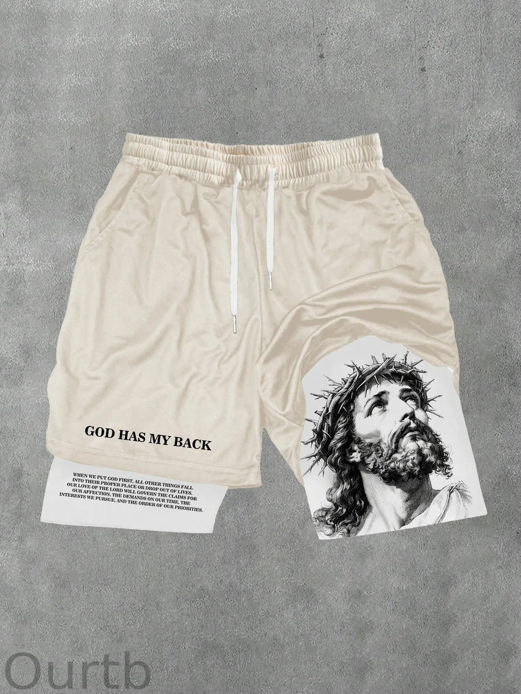 Gym God Has My Back 2 In 1 Gym Performance Shorts
