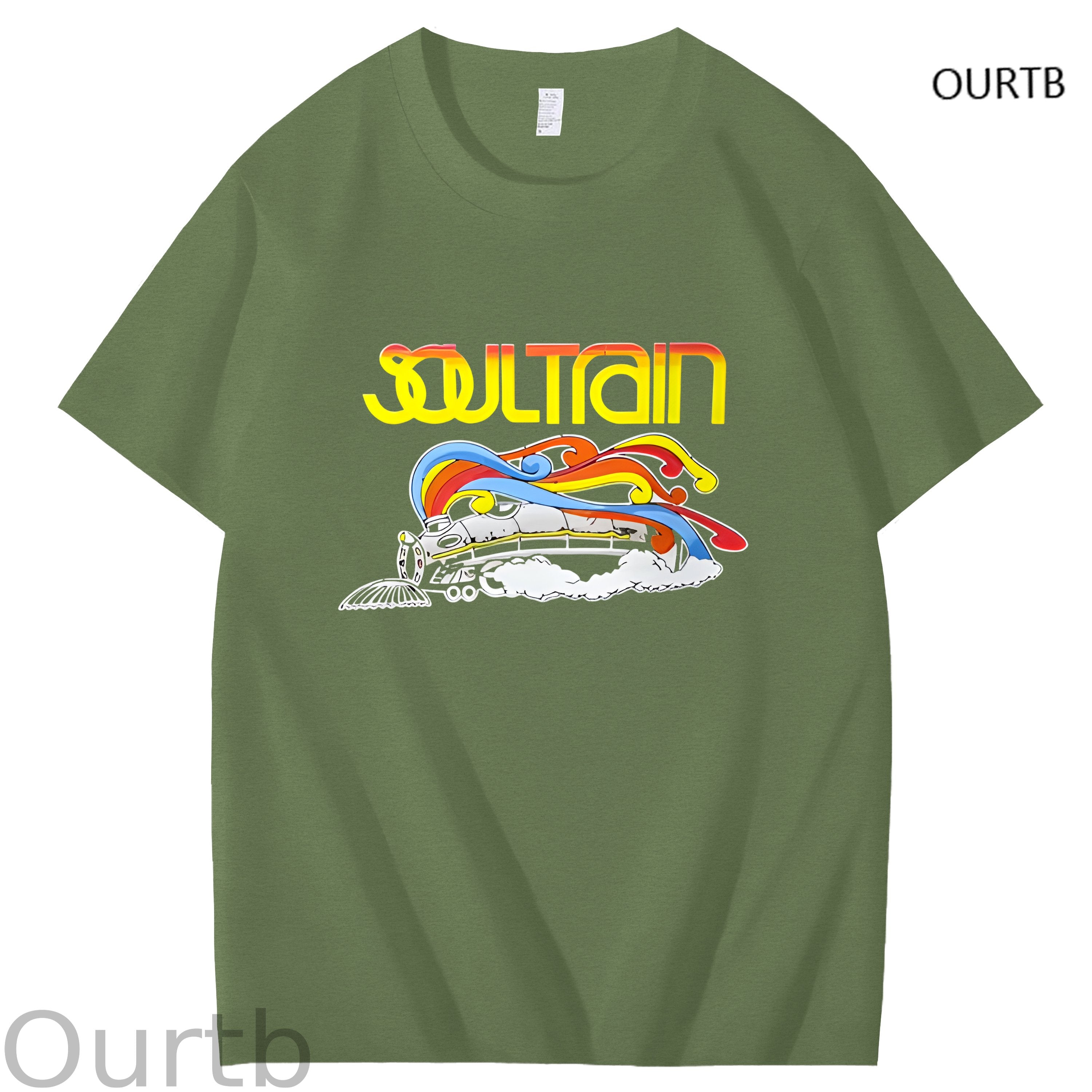 Soul Train Rock Funny Adult Art Pattern Print T-Shirt