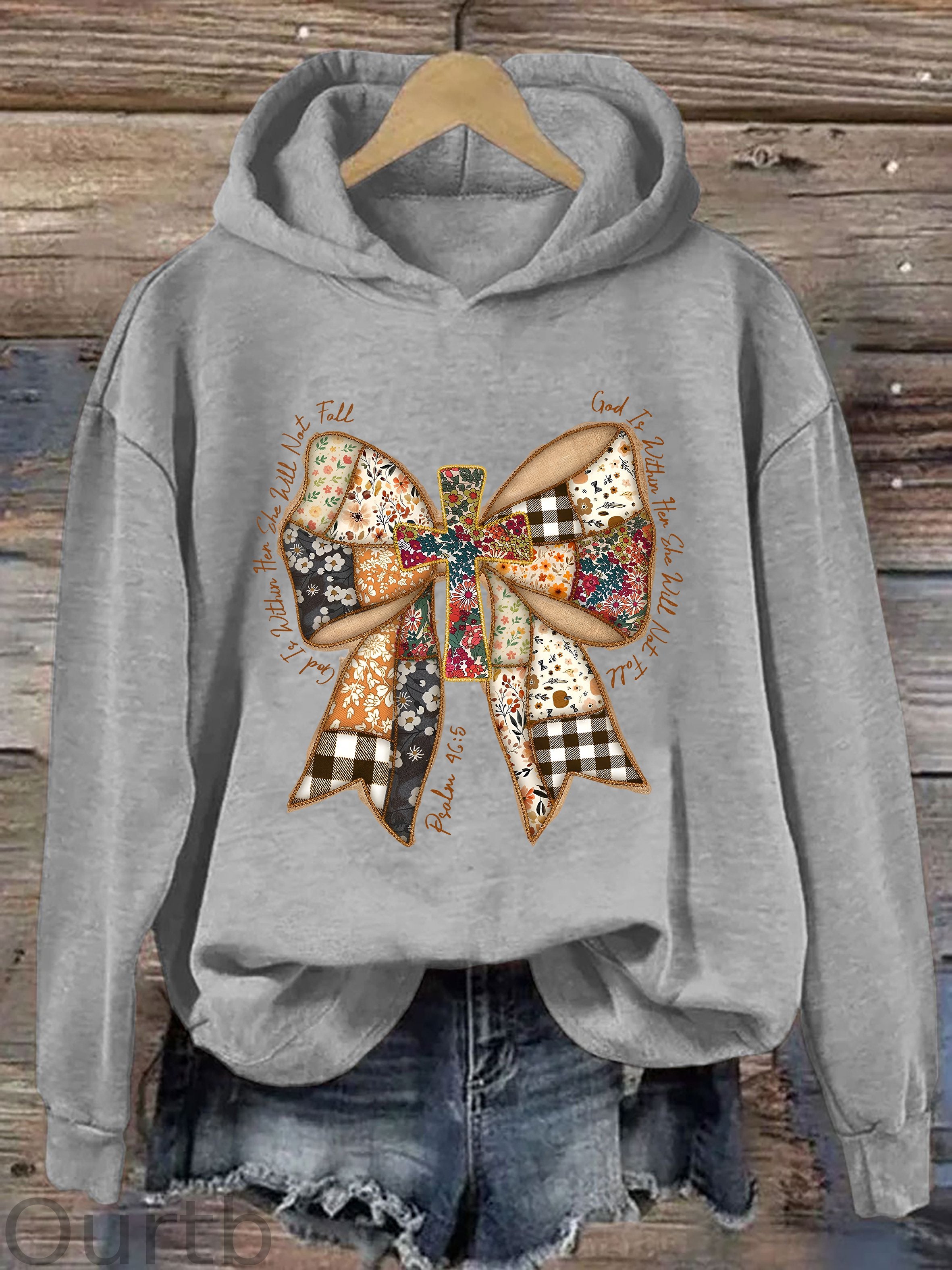 Jesus God Is Within Her Coquette Hoodie