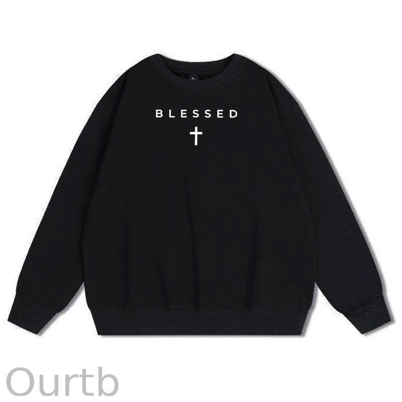 Cross Blessed 100% Cotton Fleece Sweatshirt