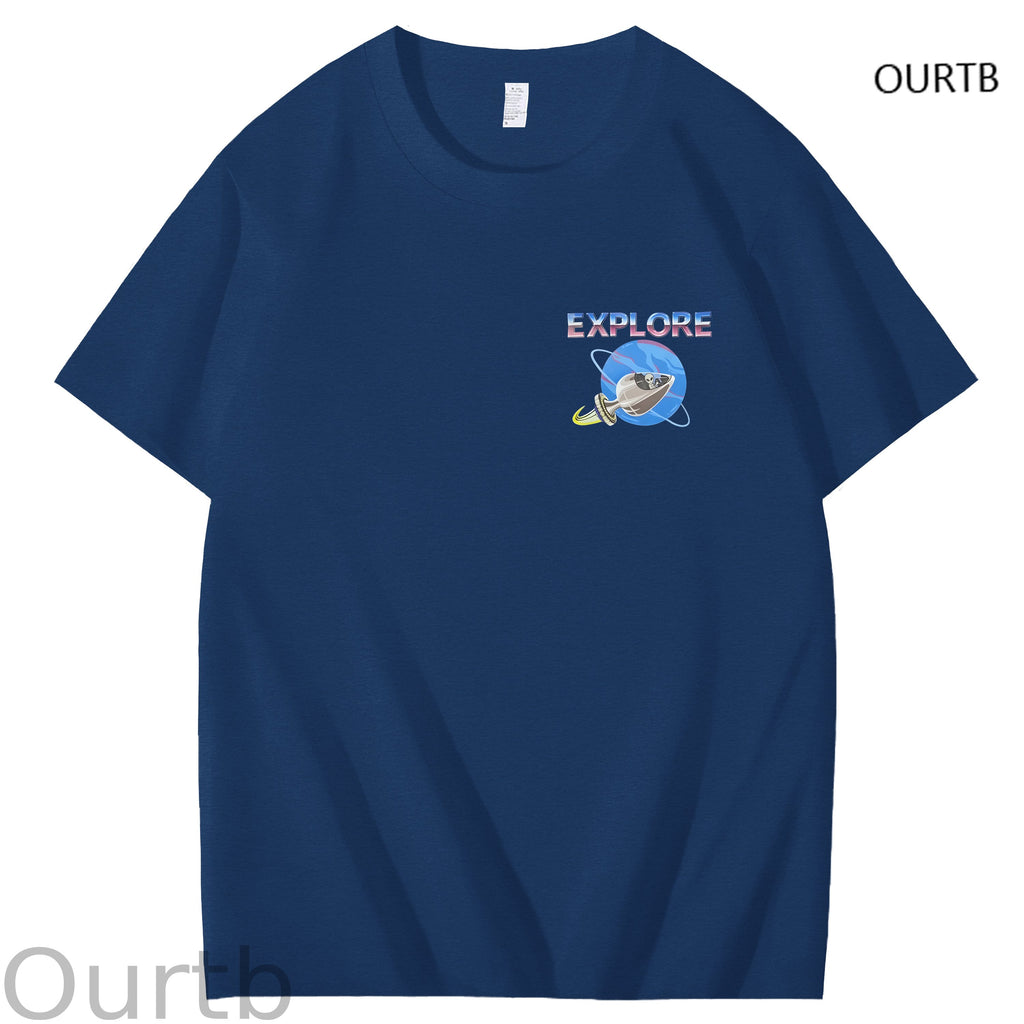 Explore Uranus Funny Adult Art Pattern Print T-Shirt
