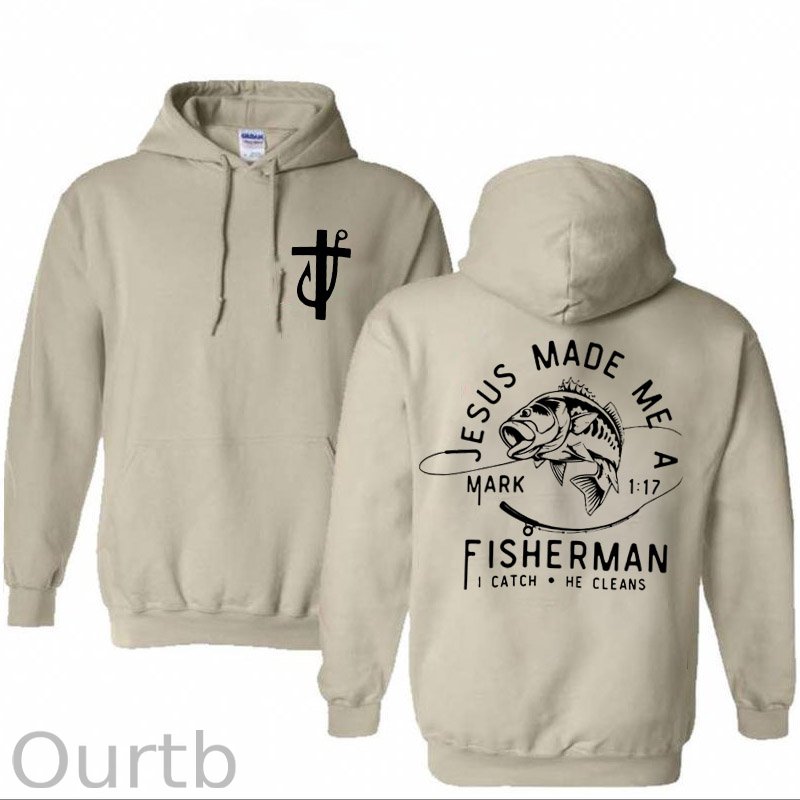 Jesus Made Me A Fisherman Pattern Classic Hoodie