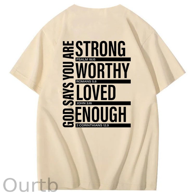 God Say You  Are Pattern  Print 100%Cotton T-Shirt