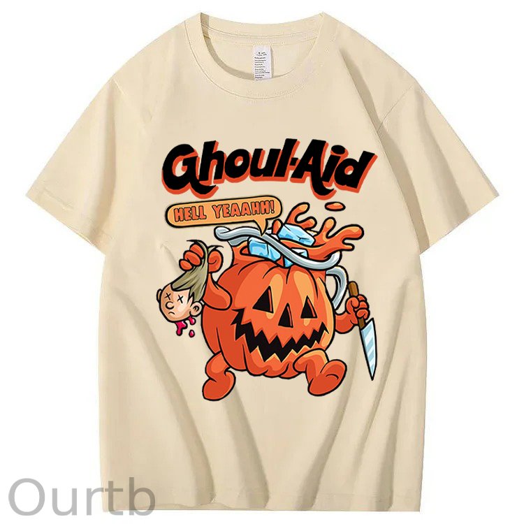 Halloween Ghoul Aid Pumpkin 100% Cotton T-Shirt