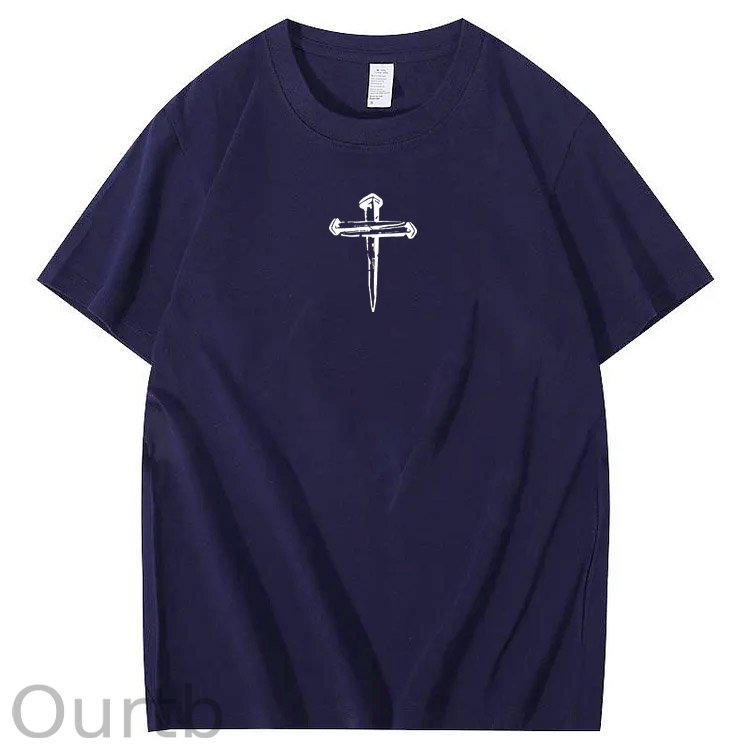 There Is Power In The Name Of Jesus Pattern Print T-Shirt