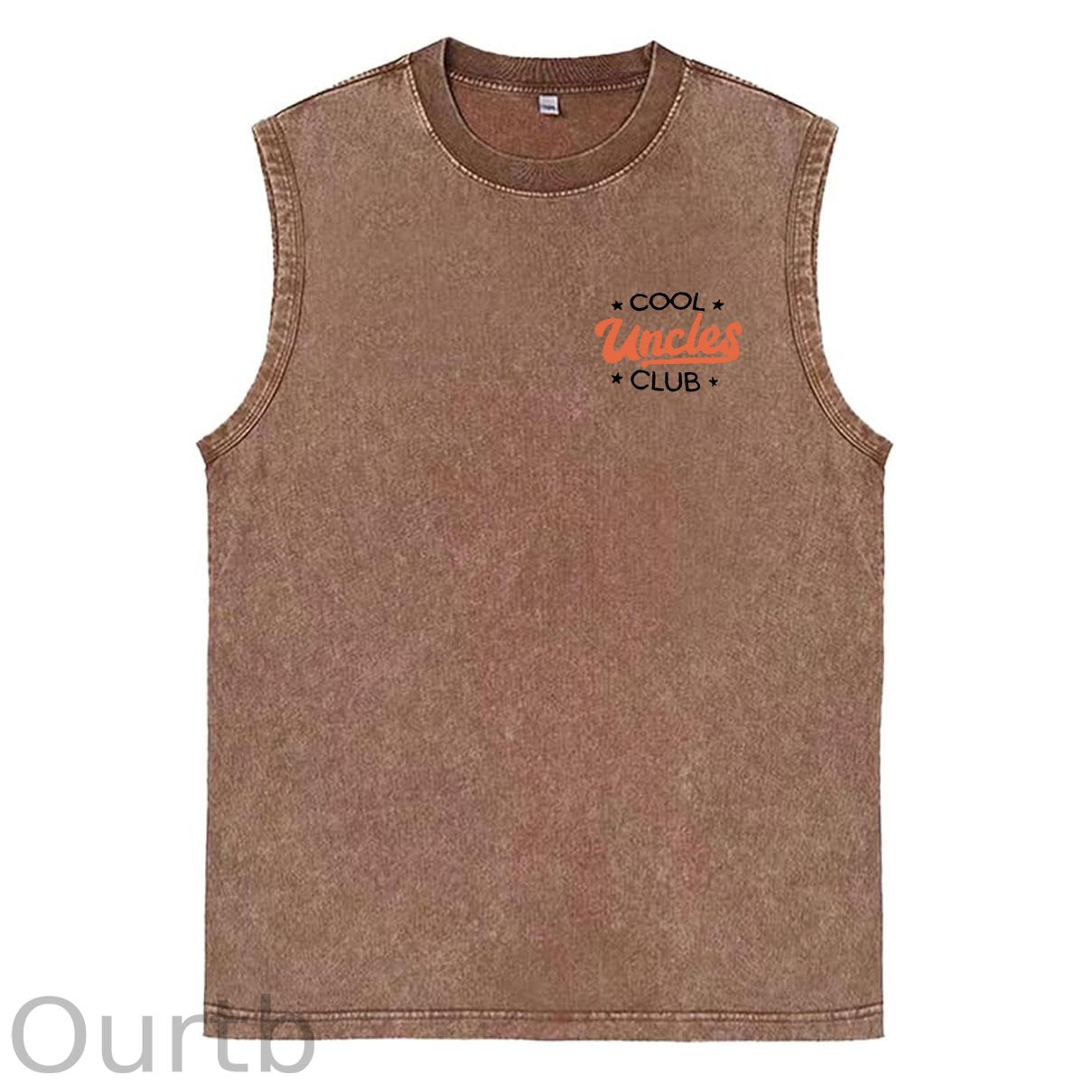 Cool Uncles Club Pattern Sleeveless Cotton Washed Printed Loose Vest