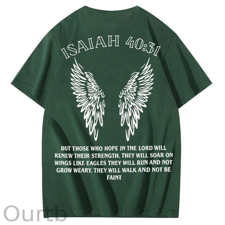 ISAIAH 40:31 Pattern 100&Cotton Print T-Shirt