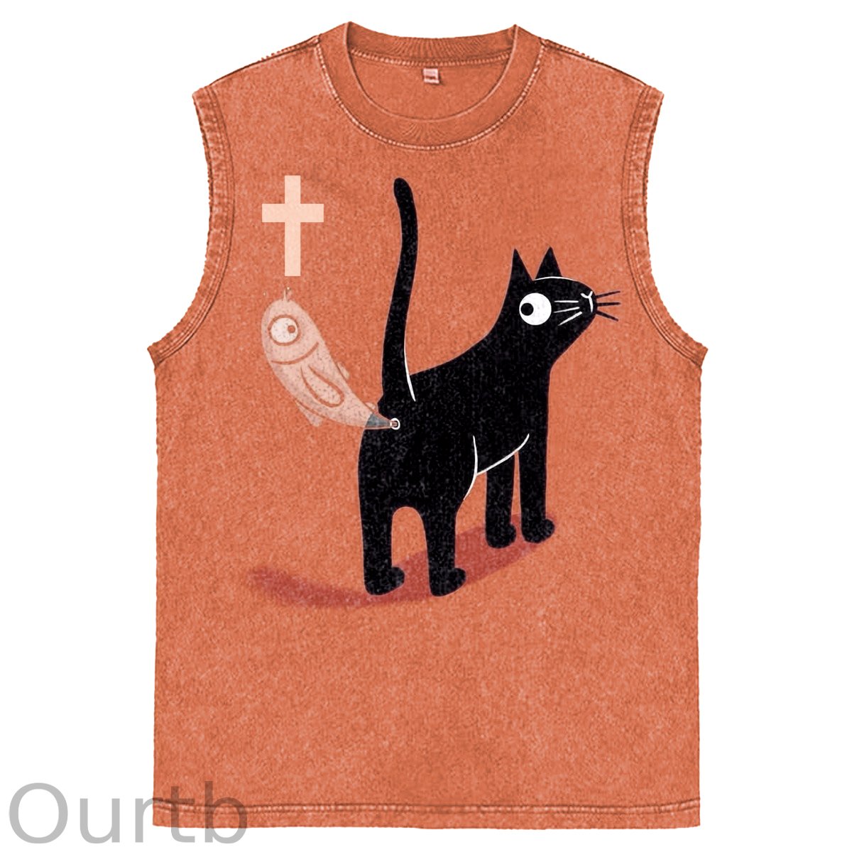 Funny Cat Easter Jesus Christ Cotton Sleeveless Tank Tops