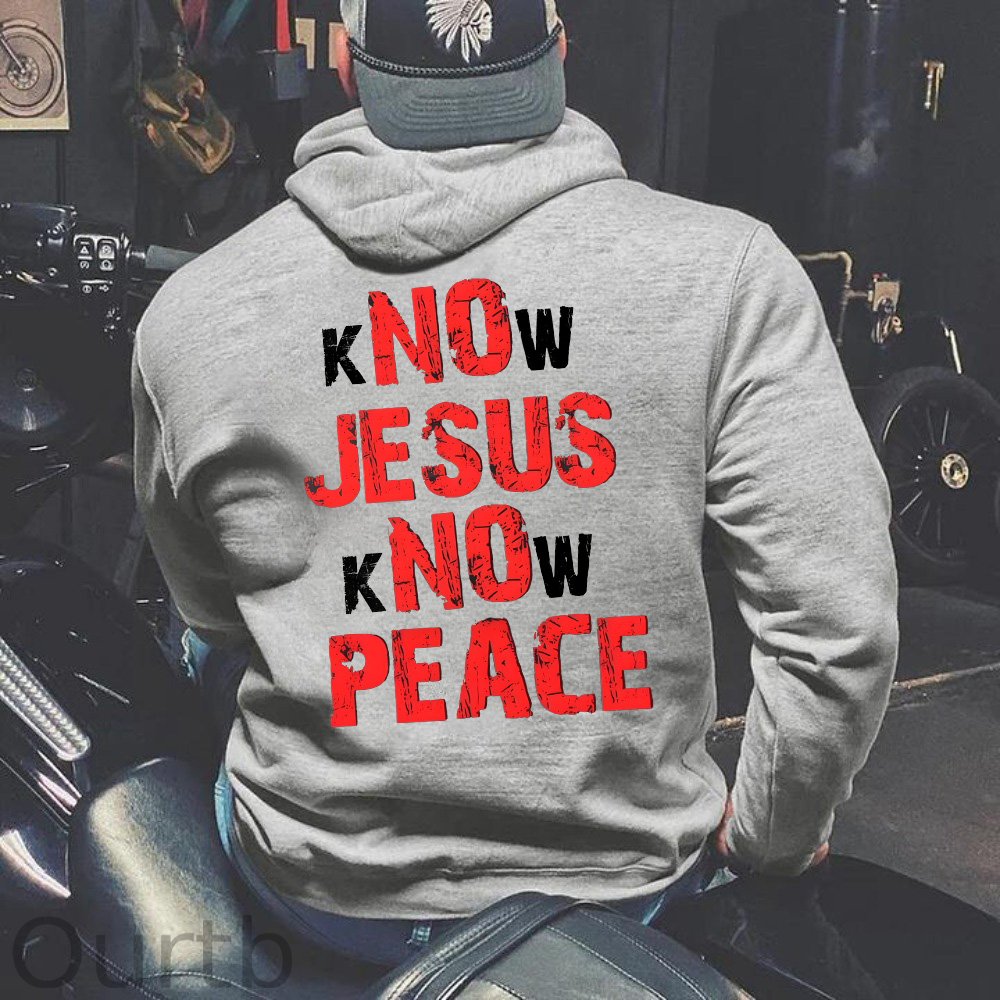 GEN X Know Jesus Know Peace Sweatshirt - Gift Christian Religious Catholic God Faith