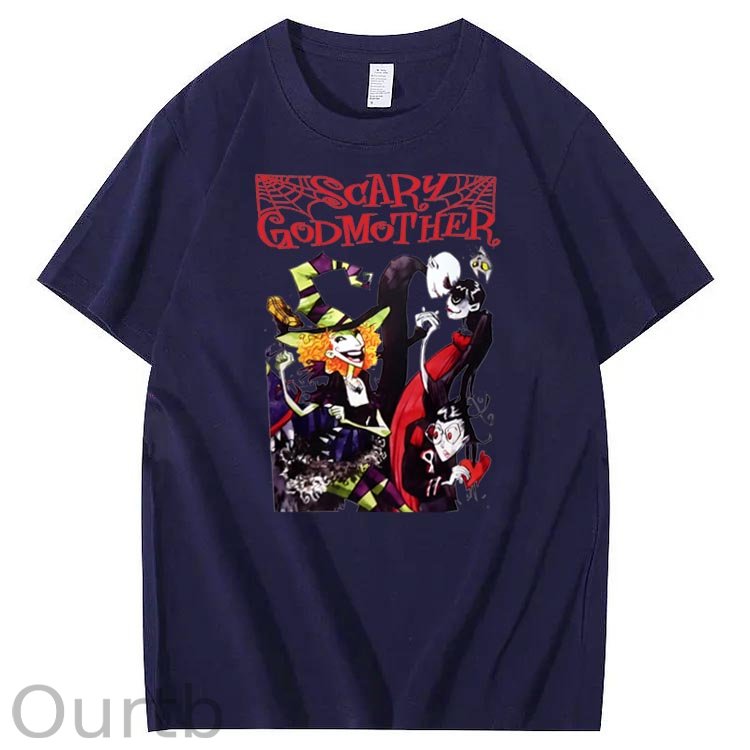 Scarry Godmother Funny Pattern  Print 100%Cotton T-Shirt