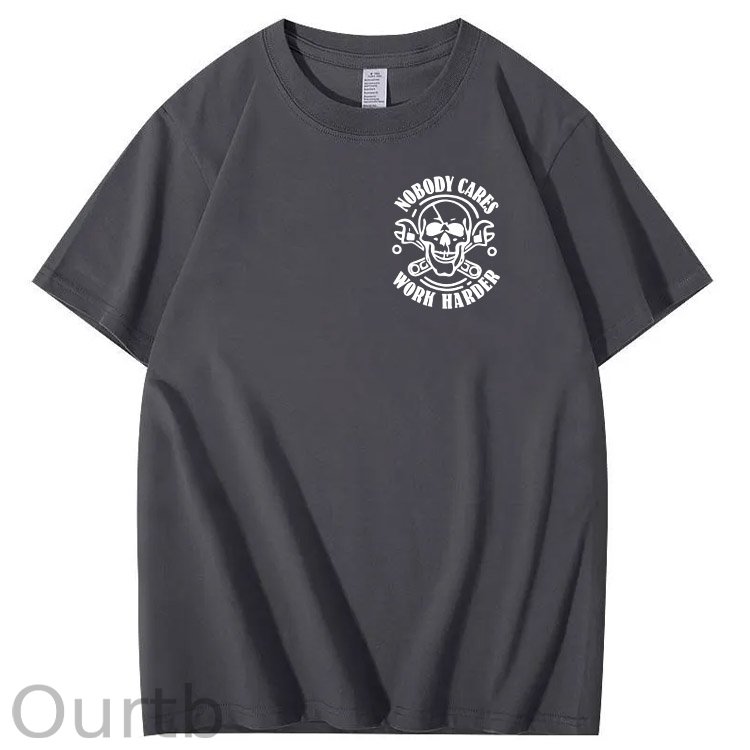No One Owns You Shit Work Hard  Pattern Print 100%Cotton T-Shirt