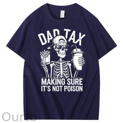Cool Dad Tax Pattern Print 100%Cotton T-Shirt