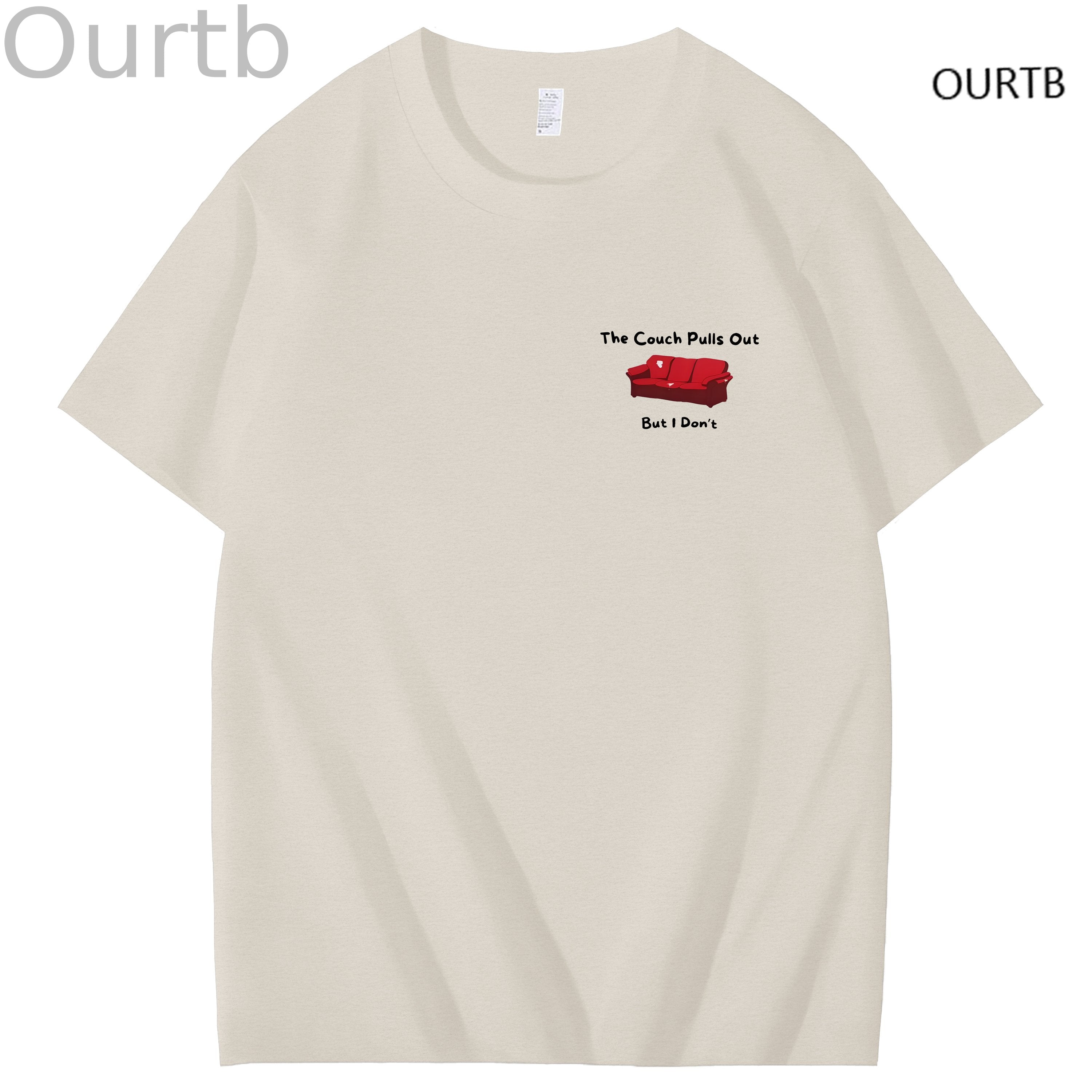 The Couch Pulls Out But I Don't Funny Adult Art Pattern Print T-Shirt