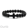 Jesus Cross Bracelet Handmade Beaded Stretch