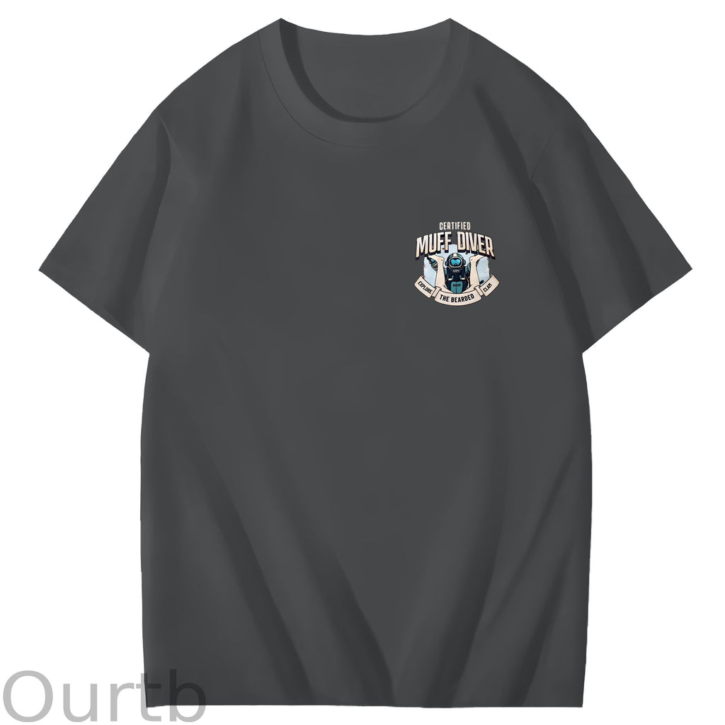 Certified Muff Diver Art Pattern Print T-Shirt