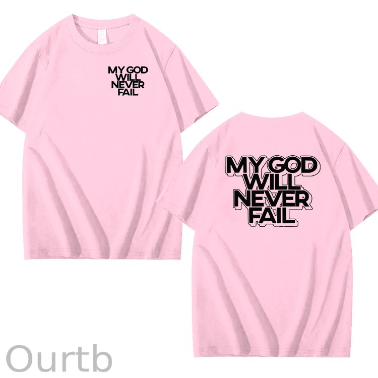 My God Will Never Fall Pattern 100% Cotton T-Shirt