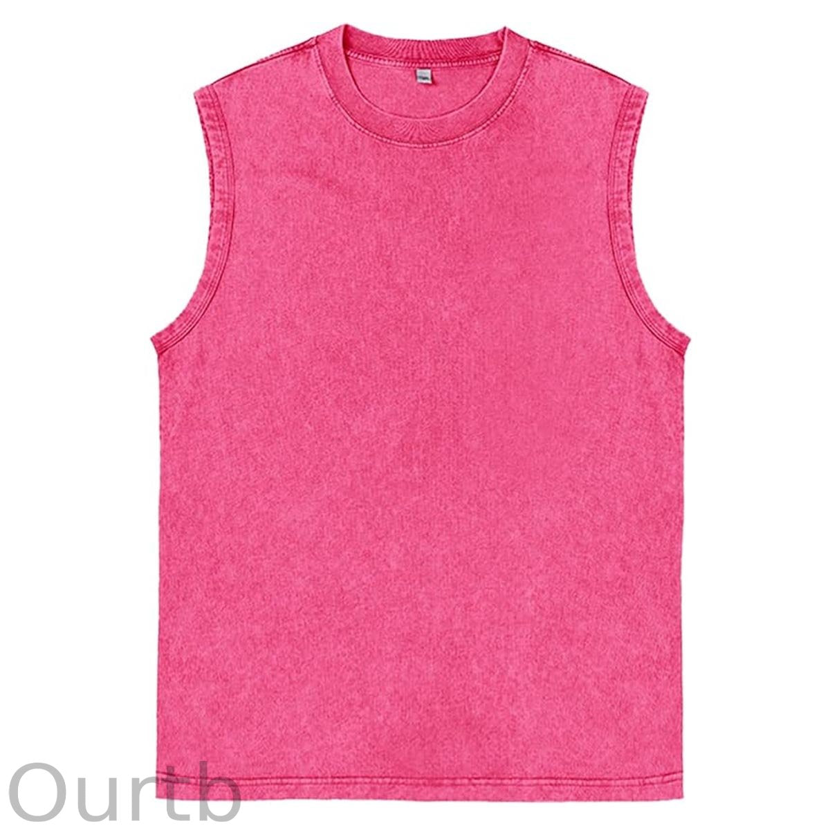 Mens Cotton Sleeveless Tank Tops Cut Off Muscle Gym T Shirts Running Beach Loose Fit Tees
