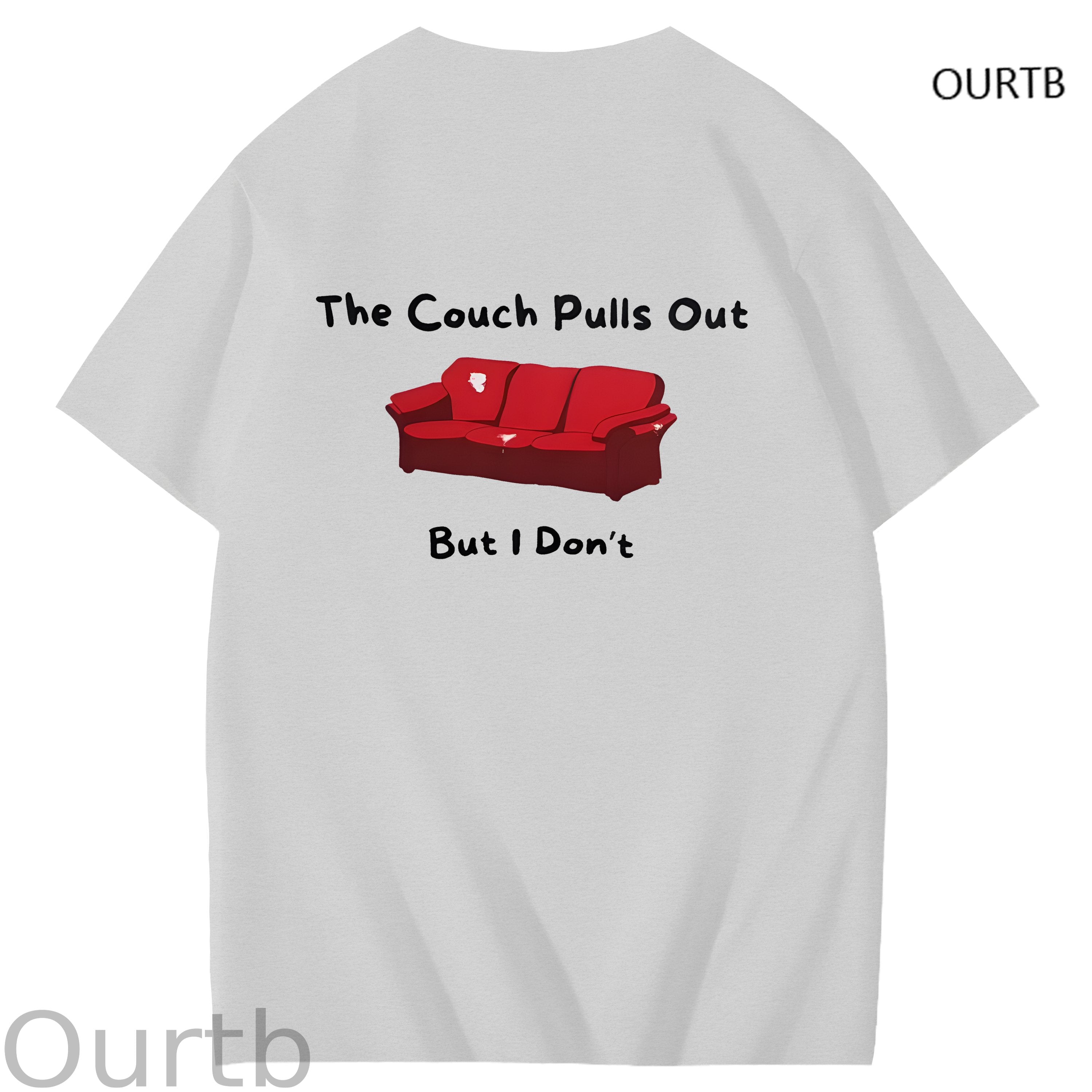 The Couch Pulls Out But I Don't Funny Adult Art Pattern Print T-Shirt