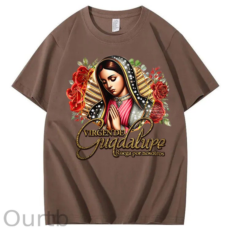 Virgen de Guadalupe Ruega Por Nosotros 100% Cotton T-Shirt