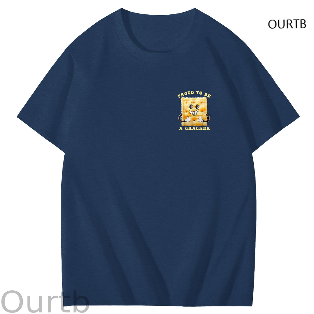Proud To Be A Cracker Funny Adult Art Pattern Print T-Shirt