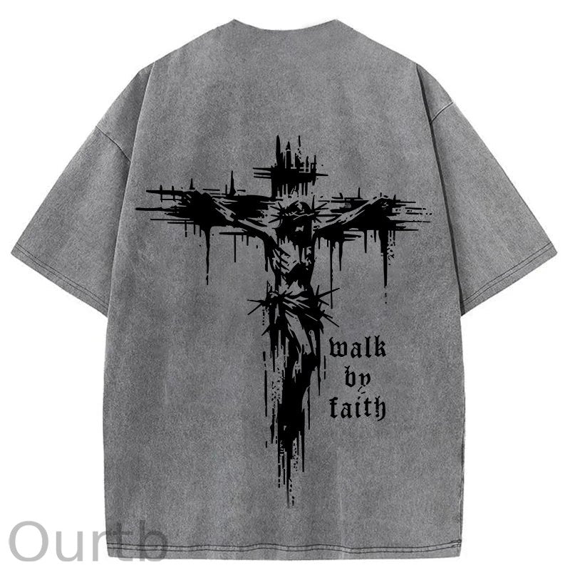 Walk By Faith Washed T-Shirt