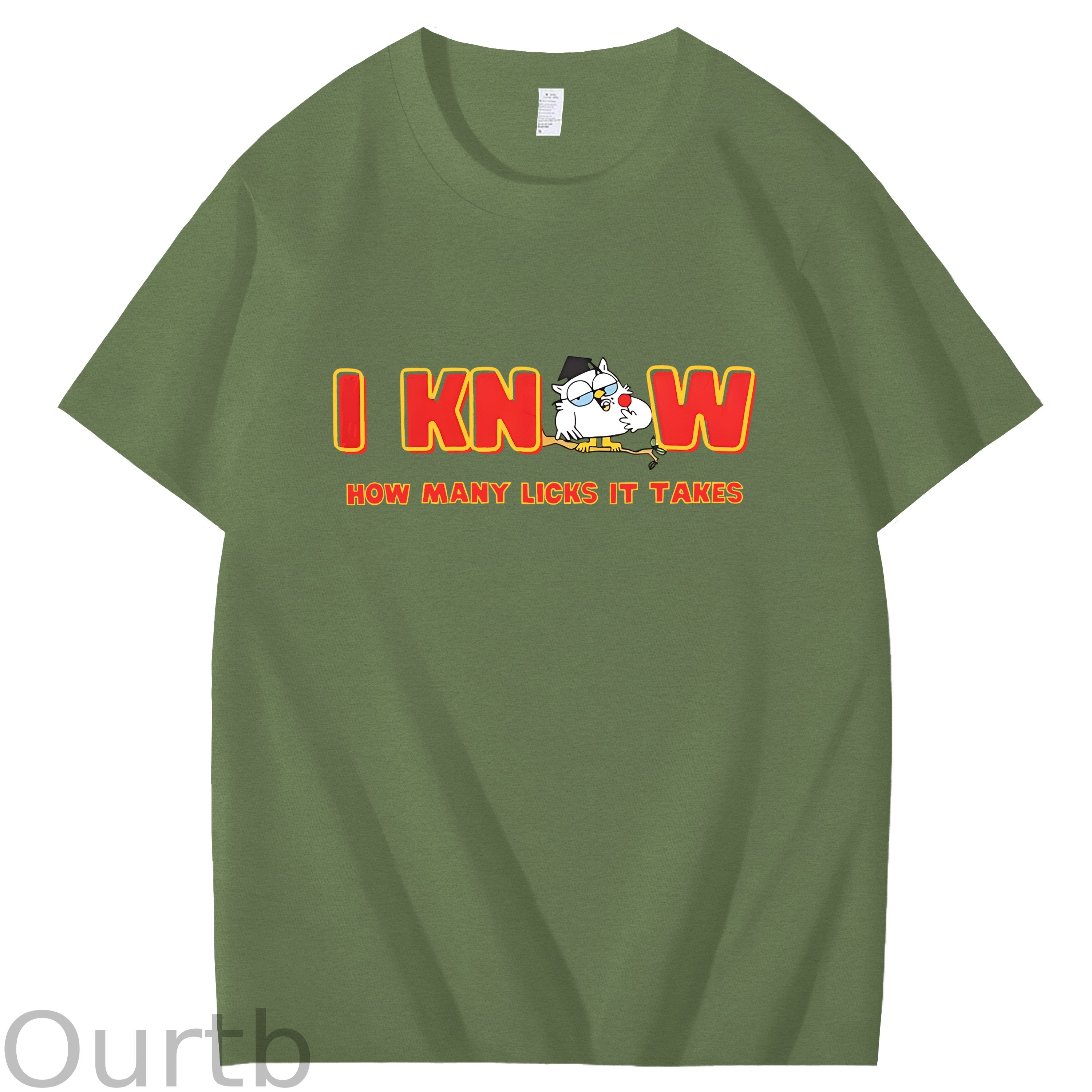 I Knew How Many Licks It Takes Art Pattern Print T-Shirt