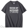 Raising My Husband Is Exhausting Pint Pattern Crew Neck T-Shirt