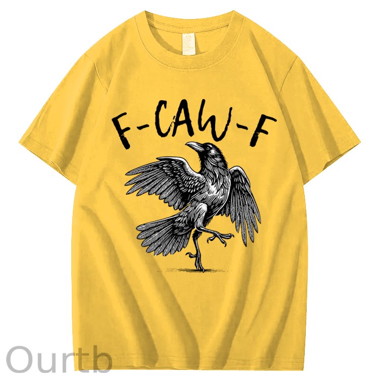 F-Caw-F Crow Raven 100% Cotton T-Shirt