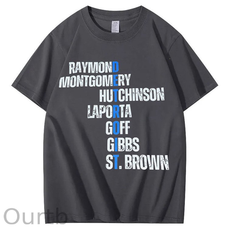 Detroit Lions football team player’s name shirt