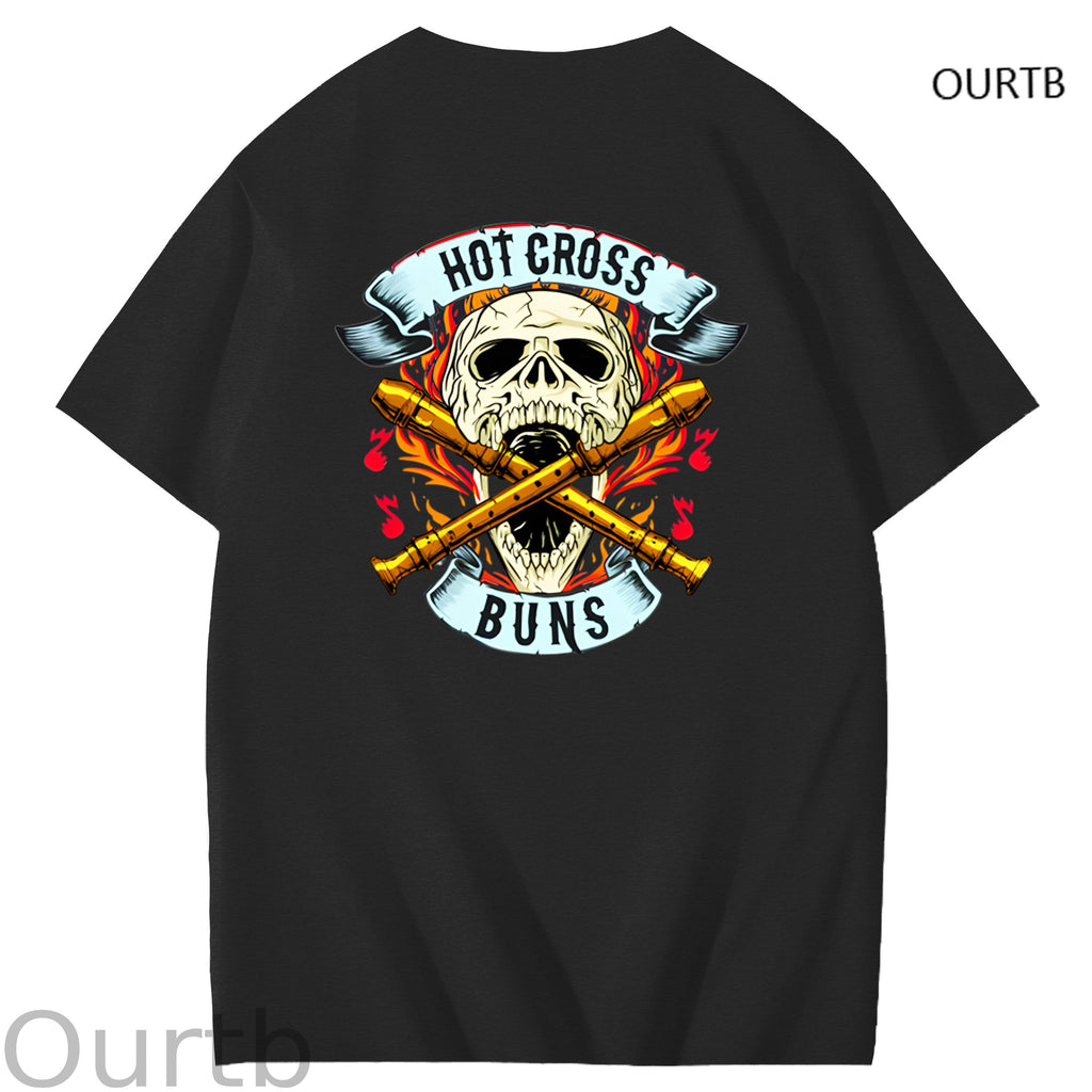 Hot Cross Buns Funny Adoult Art Pattern Print T-Shirt