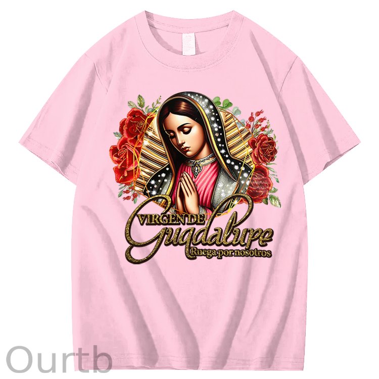 Virgen de Guadalupe Ruega Por Nosotros 100% Cotton T-Shirt