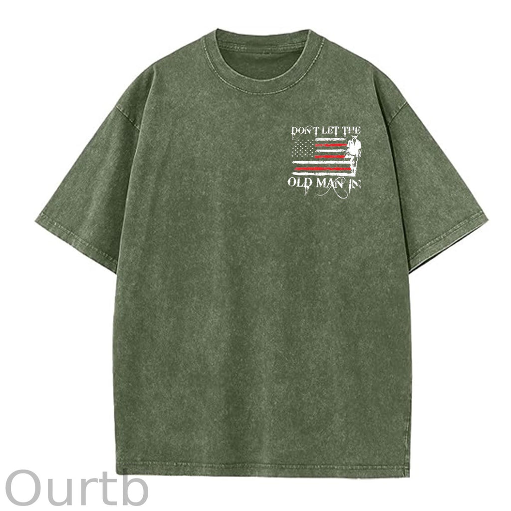 Don't Let The Old Man In Pattern Crew Neck T-Shirt