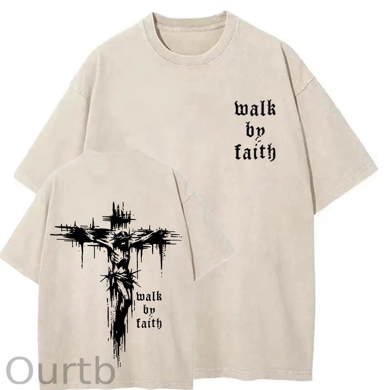 Walk By Faith Washed T-Shirt
