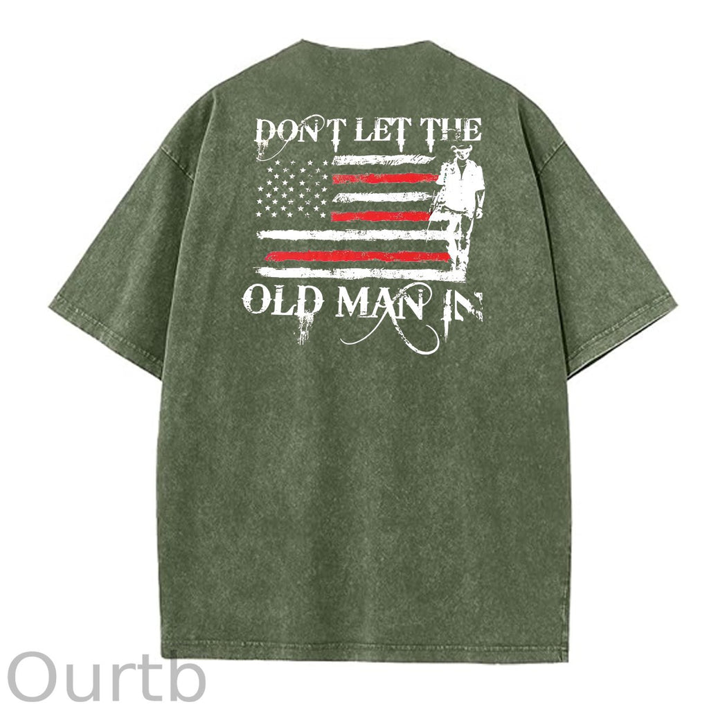 Don't Let The Old Man In Pattern Crew Neck T-Shirt