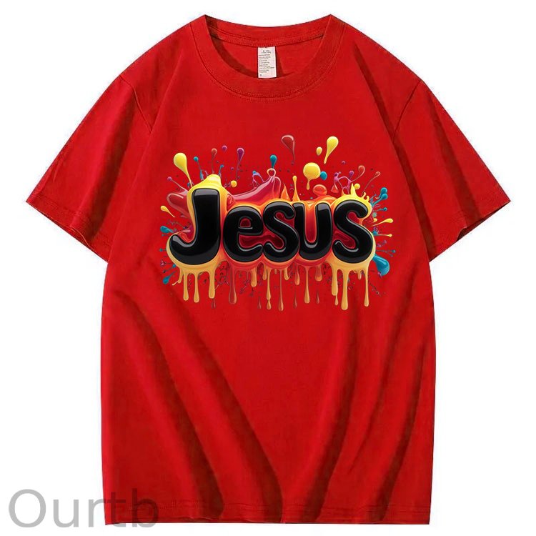 Jesus Geometric 100% Cotton T-Shirt