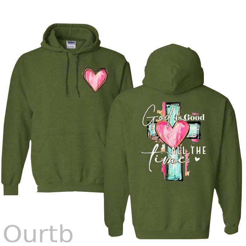 God Is Good All The Time  Pattern 100% 300g Cotton Classic Hoodie