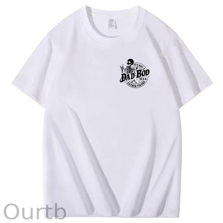 Dad Boo Pattern Print 100%Cotton T-Shirt