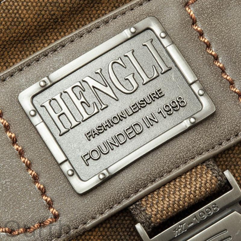 Men's Retro Large-capacity Crossbody Portable Canvas Bag 01198229U