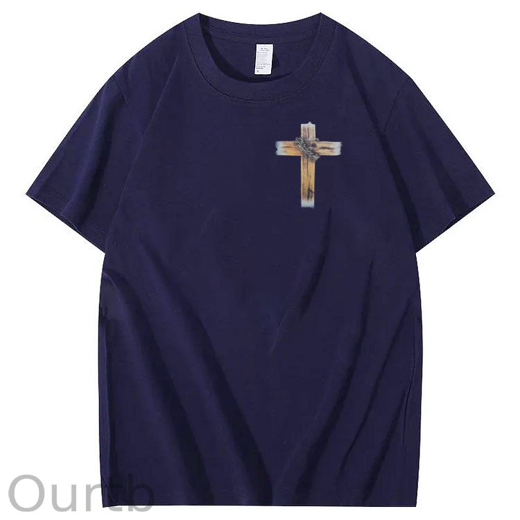 Faith Over Fear  Pattern Print 100%Cotton T-Shirt