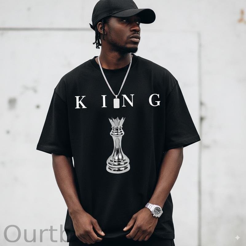 THE KING Men's 100% Cotton T-Shirt