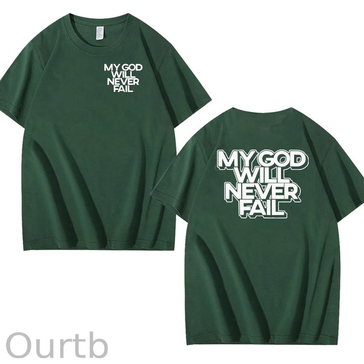 My God Will Never Fall Pattern 100% Cotton T-Shirt
