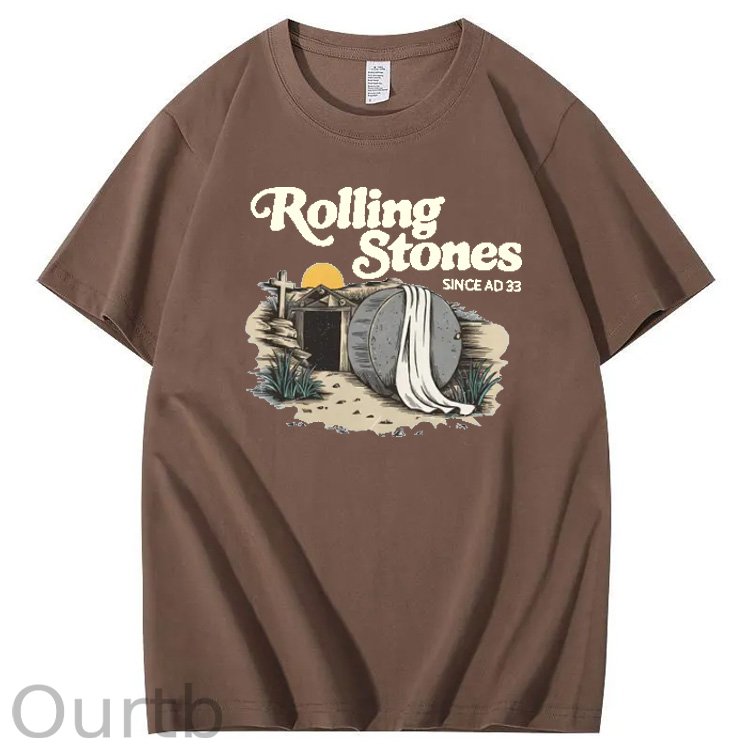 Rolling Stones Since  Ad 33 Pattern Print Crew Neck T-Shirt