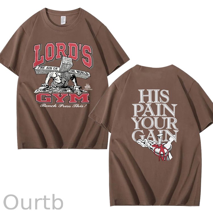 Vintage 1990s Lord's GYM His Pain Your Gain Jesus 100% Cotton T-Shirt