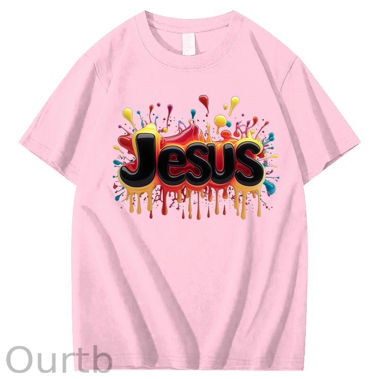 Jesus Geometric 100% Cotton T-Shirt