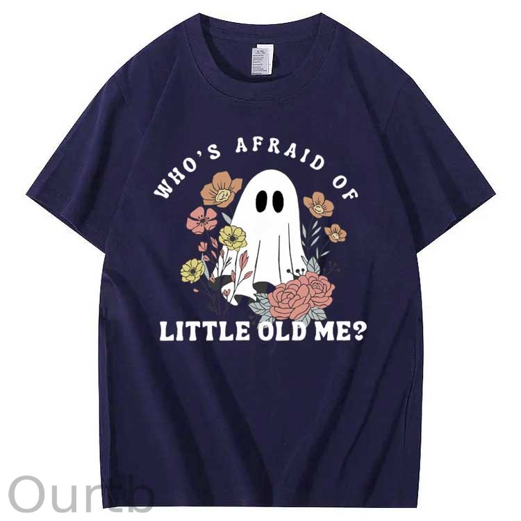 Halloween Who's  Afraid Of Little Old Me Pattern100% Cotton T-Shirt