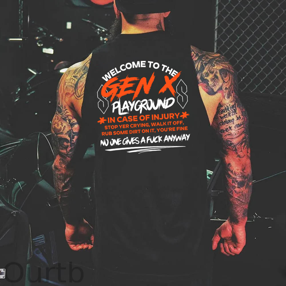 Double-Sided Gen X Sweatshirt, In case of injury stop yer crying, Walk it off, Rub some dirt on it, You're fine Sweater, Gen X Sarcastic Sweatshirt