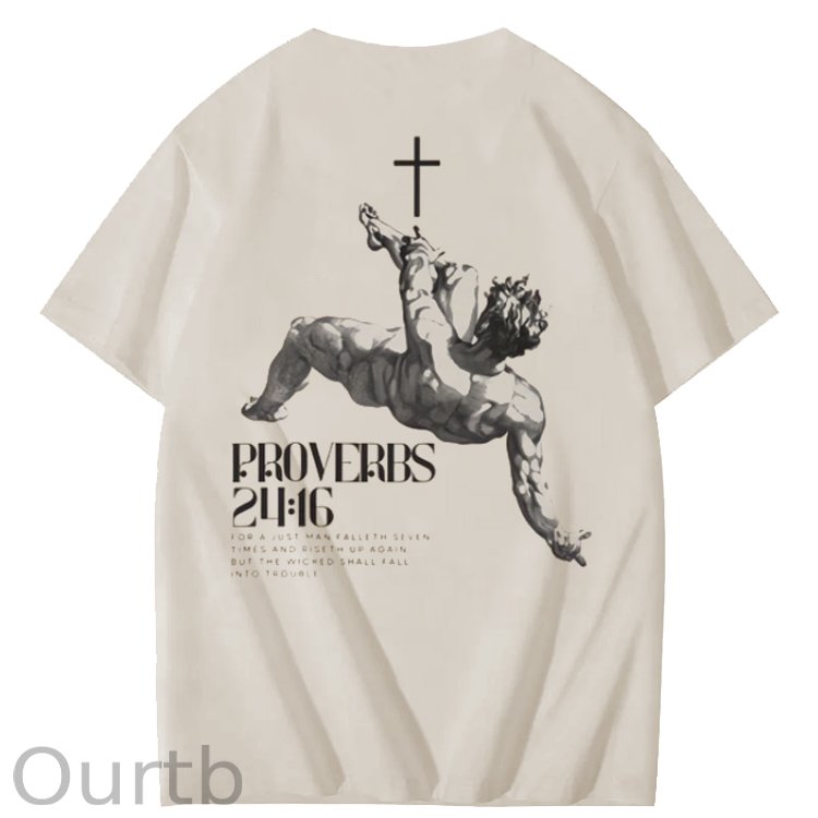 Proverbs Christian God Faith Jesus Art Pattern Print T-Shirt