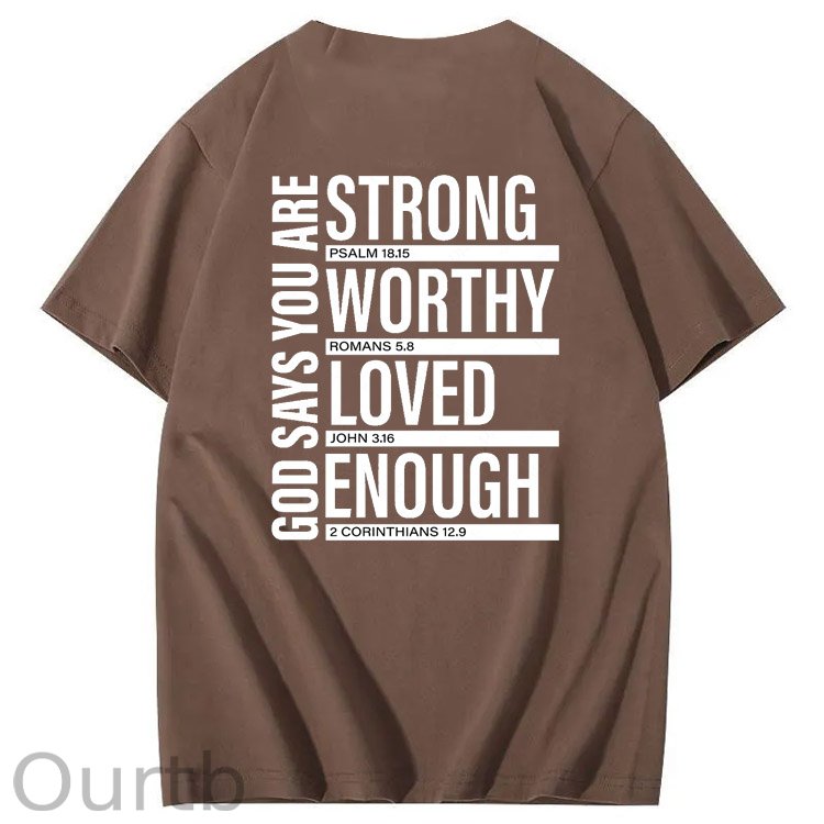 God Say You  Are Pattern  Print 100%Cotton T-Shirt